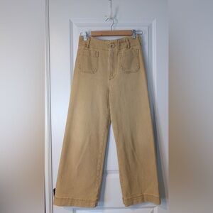 Maeve by Anthropologie The Colette Denim Wide Leg Jean Yellow Size 28